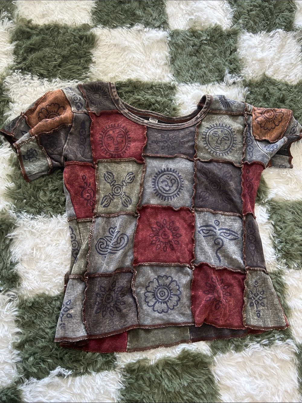 ✨Patchwork BoHo short sleeve ✨